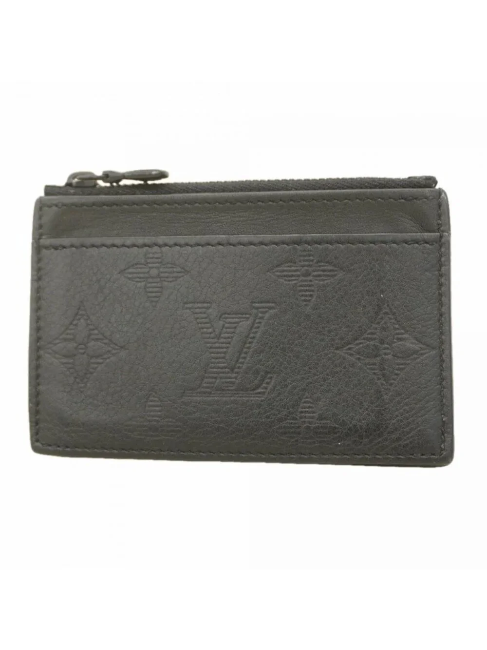 Louis Vuitton Coin Case Monogram Shadow Compact Card Holder Black